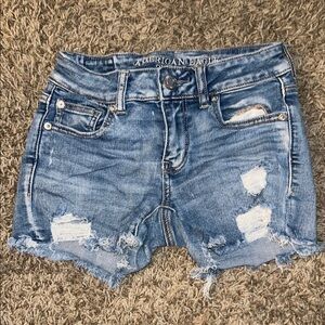 SOLD American Eagle | Distressed MIDI Denim Shorts
